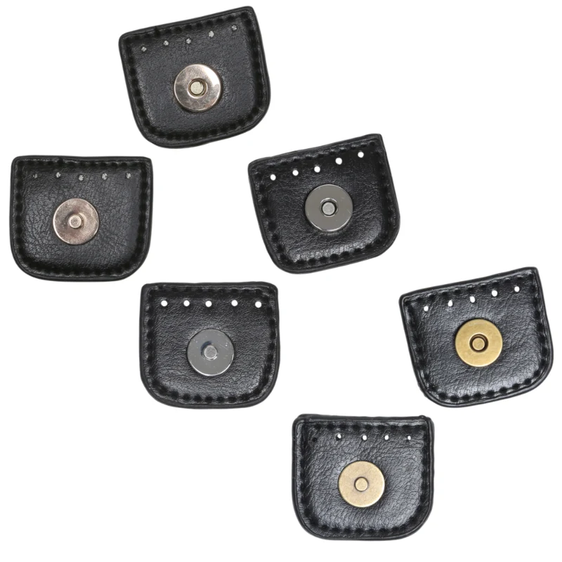 Go Handmade Magnetiskt Trycklås 4 cm Svart med guld, silver och brons