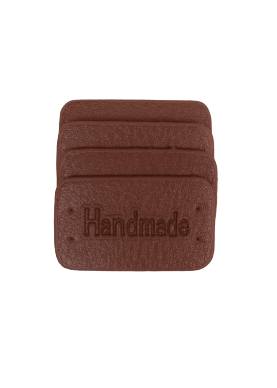 Go Handmade Handmade Label, 4 st: Brun