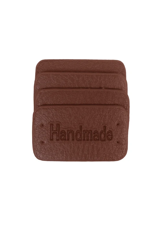 Go Handmade Handmade Label, 4 st: Brun