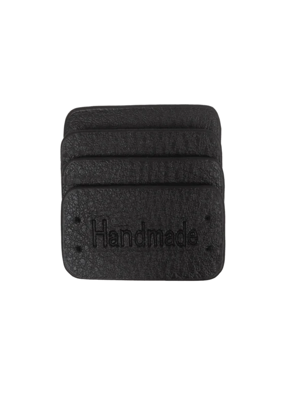 Go Handmade Handmade Label, 4 st: Svart