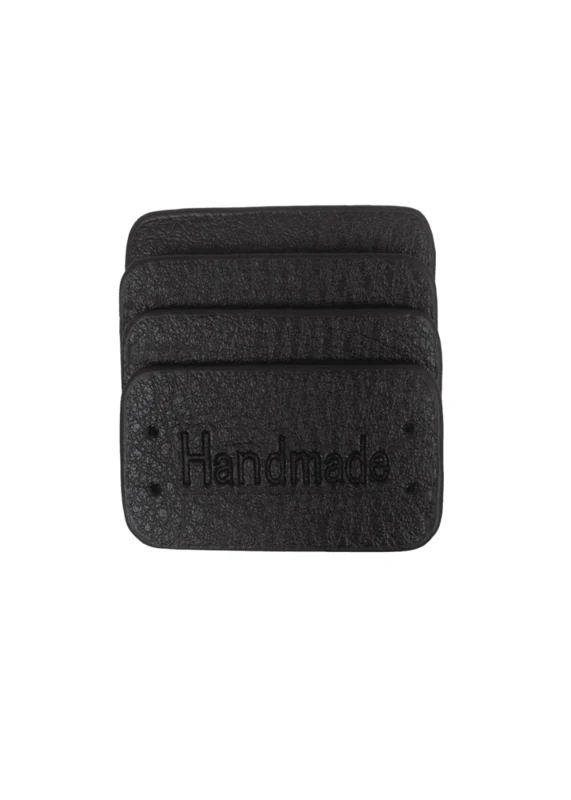 Go Handmade Handmade Label, 4 st: Svart