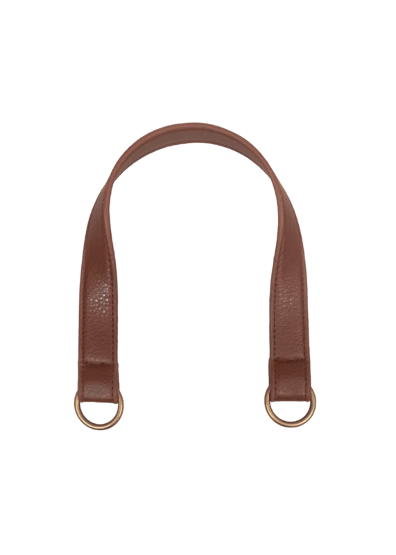 Go Handmade Väskhandtag med O-ring: Brun/brons