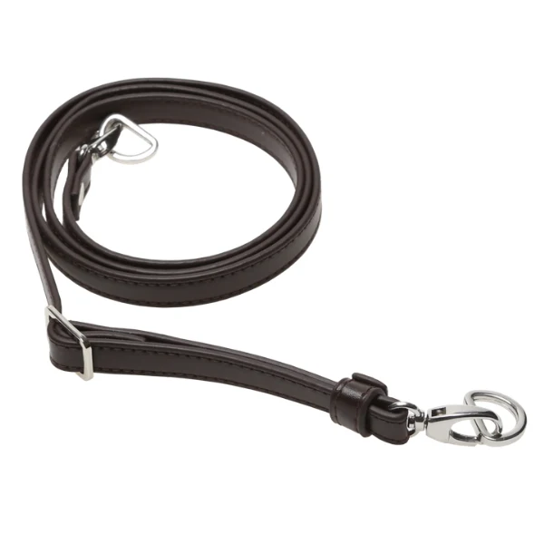 Go Handmade Taskeskulderrem 130 cm, 12 mm, Svart, Silver