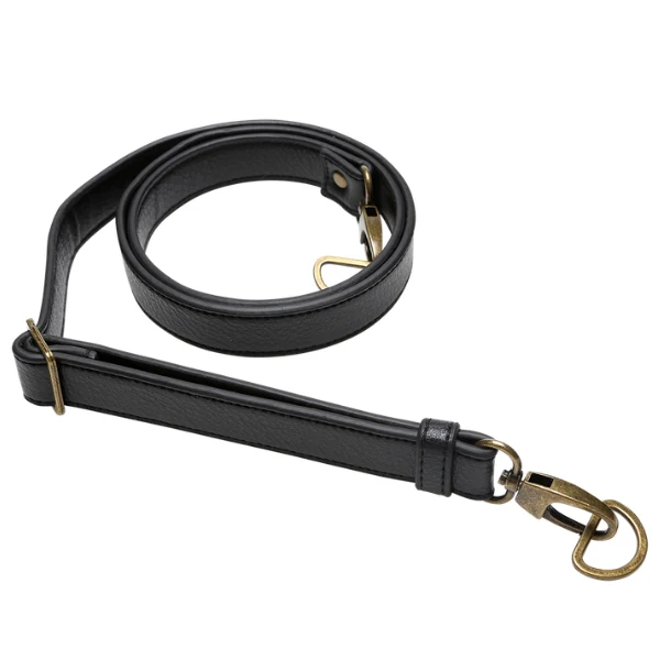 Go Handmade Taskeskulderrem 130 cm, 25 mm, Svart, Brons