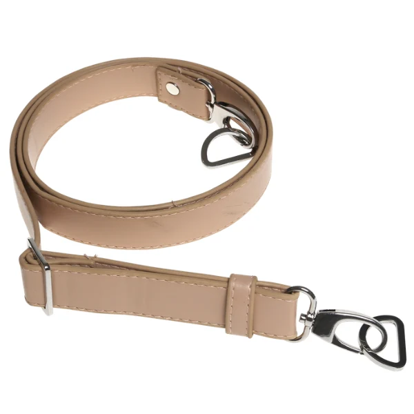 Go Handmade Taskeskulderrem 130 cm, 25 mm, Beige, Silver