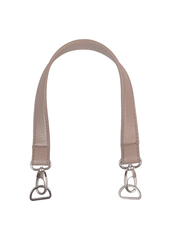 Go Handmade Väskhandtag med Karbinhake med D-ring Beige/Silver