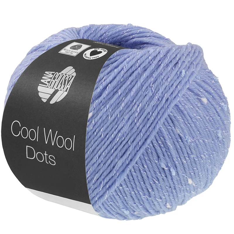 Lana Grossa Cool Wool Dots 01 Ljusblå