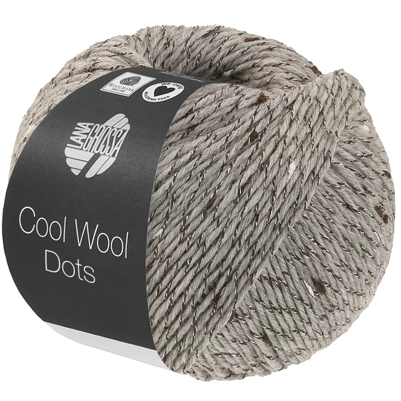 Lana Grossa Cool Wool Dots 09 Ljusgrå