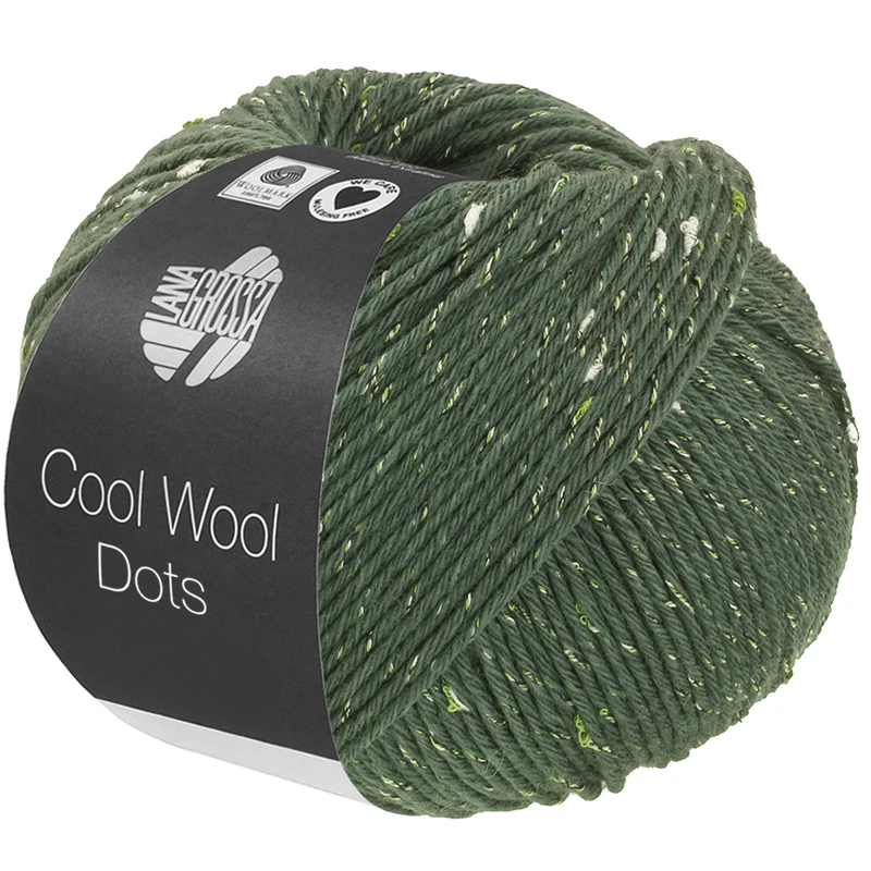 Lana Grossa Cool Wool Dots 08 Grågrön