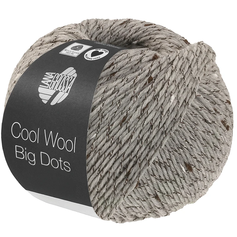 Lana Grossa Cool Wool Big Dots 109 Ljusgrå