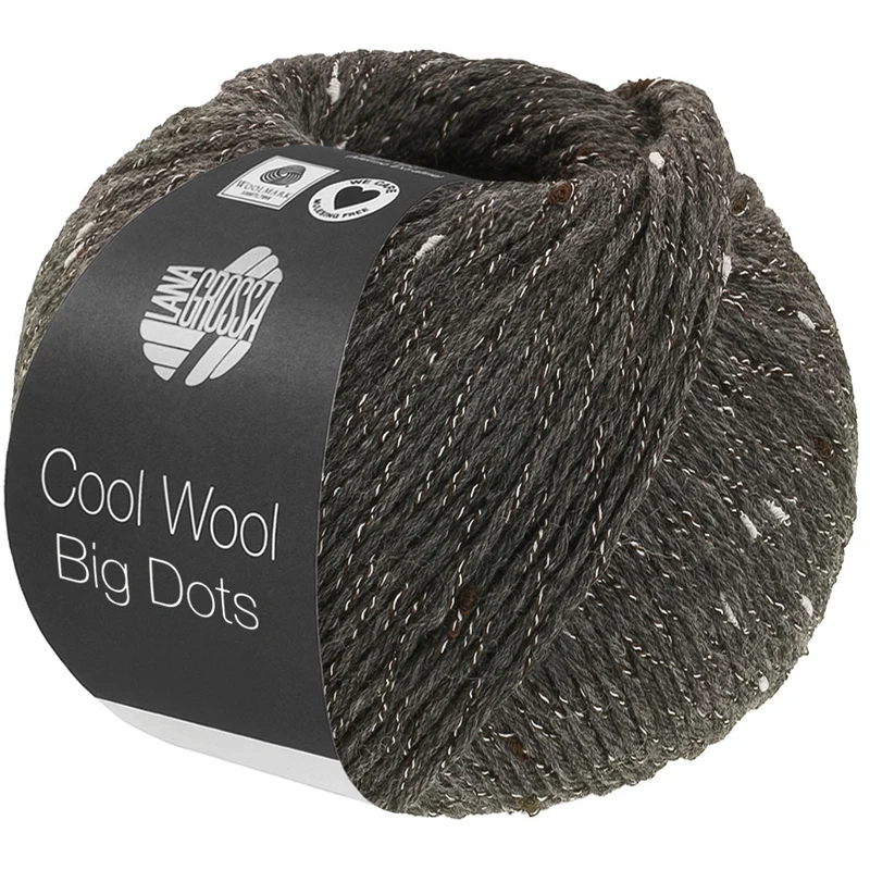 Lana Grossa Cool Wool Big Dots 110 Mörkgrå