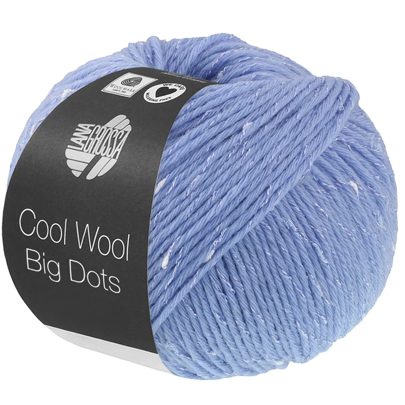 Lana Grossa Cool Wool Big Dots 101 Ljusblå