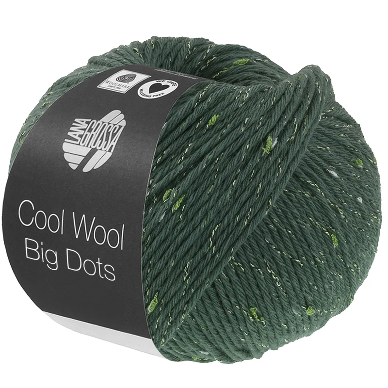 Lana Grossa Cool Wool Big Dots 108 Grågrön