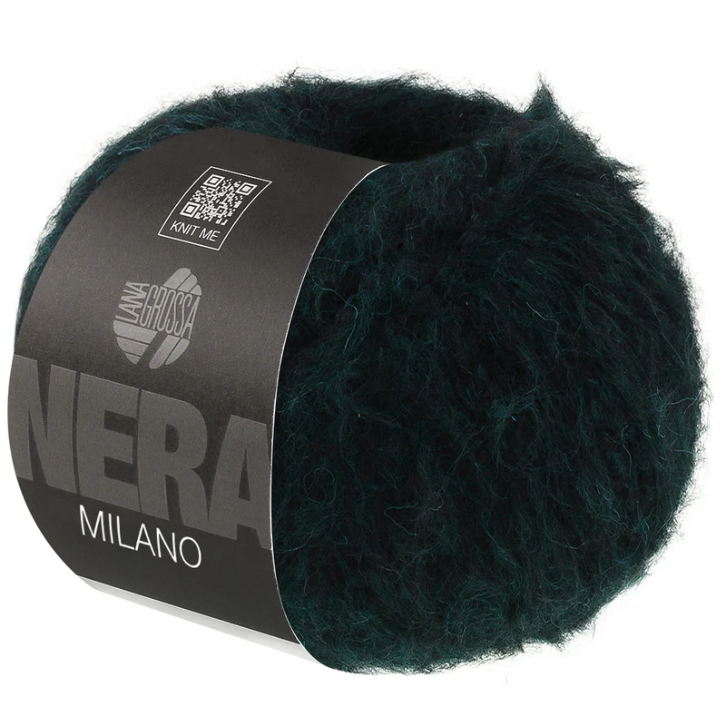 Lana Grossa Milano 08 Svartgrön