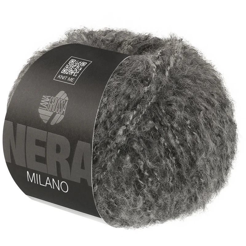 Lana Grossa Milano 02 Mörkgråmelerad