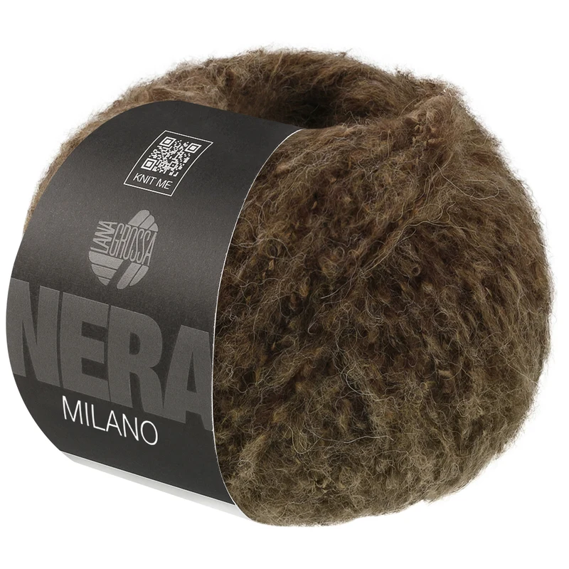 Lana Grossa Milano 10 Mörkbrunmelerad