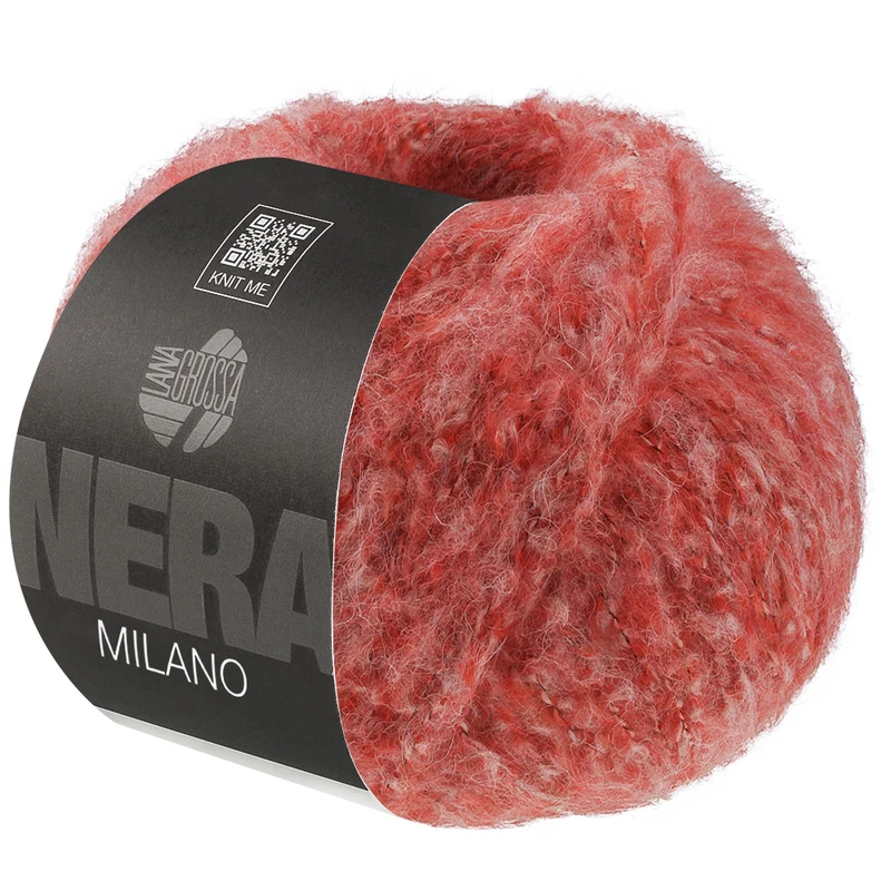 Lana Grossa Milano 14 Ljusrödmelerad