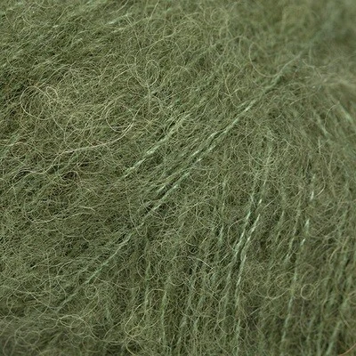 DROPS BRUSHED Alpaca Silk 32 Mossgrön (Uni colour)
