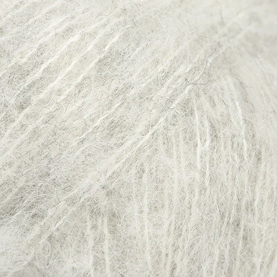 DROPS BRUSHED Alpaca Silk 35 Pärlgrå (Uni colour)