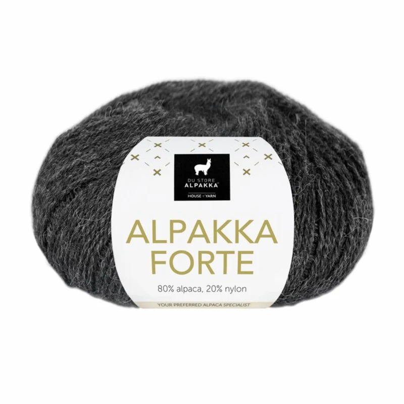 Du Store Alpakka Forte 710 Gråsvart melerad