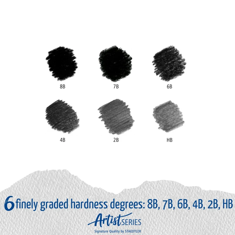 STAEDTLER Mars Lumograph skisspennor, 6 st – Degree