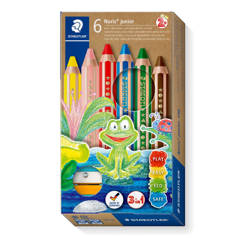 STAEDTLER Buddy 3-i-1-färgpennor, 6 st