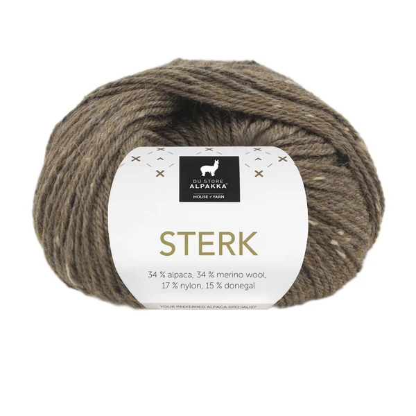 Du Store Alpakka Sterk 933 Brunmelerad tweed