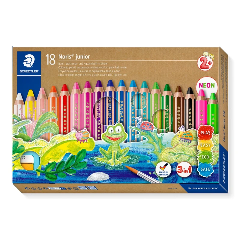 STAEDTLER Buddy 3-i-1 färgpennor, 18 st