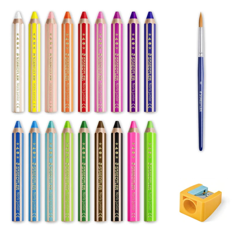 STAEDTLER Buddy 3-i-1 färgpennor, 18 st – Innehåll