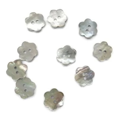 HobbyArts Pärlemorsknappar Blomma 11,5 mm, 10 st