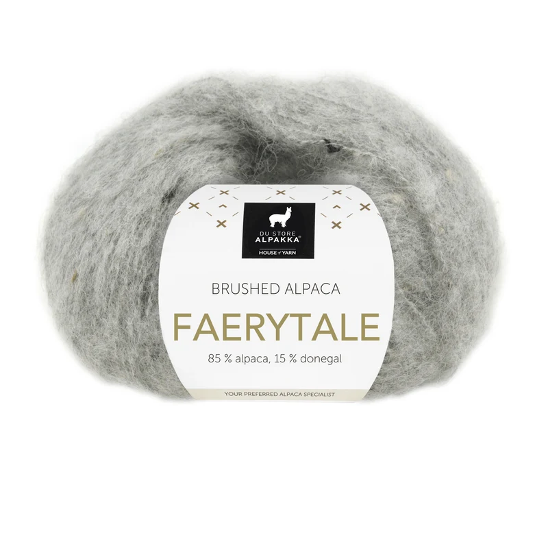 Du Store Alpakka Faerytale 818 Ljus gråmelerad tweed