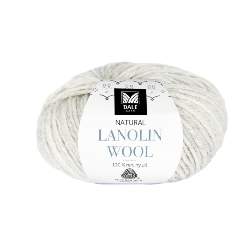 Dale Lanolin Wool 1421 Ljus grå melerad