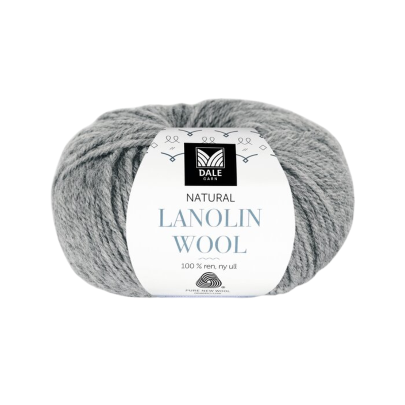 Dale Lanolin Wool 1420 Grå melerad