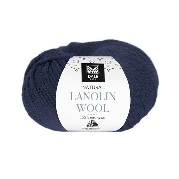 Dale Natural Lanolin Wool 1437 Mörk indigoblå