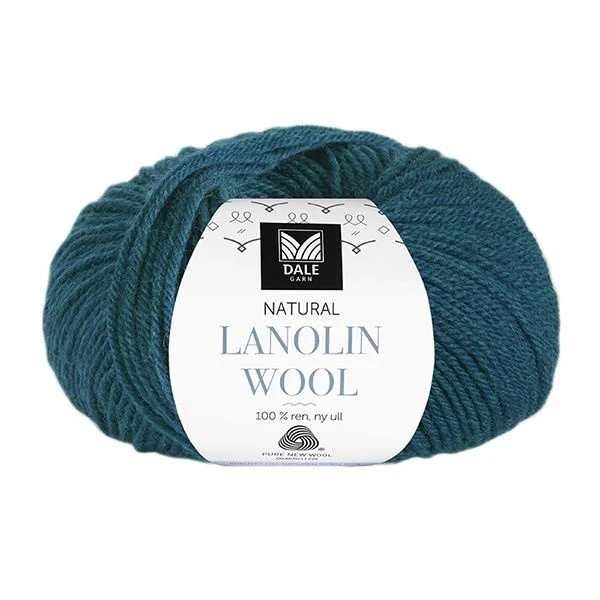 Dale Natural Lanolin Wool 1451 Mörk petroleum melerad
