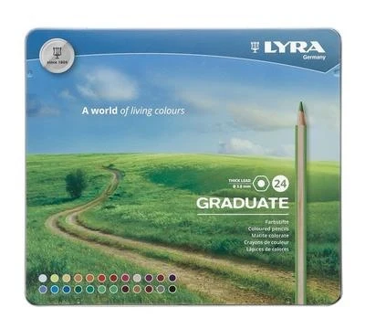 Lyra Graduate färgpennor i metallfodral, 24 st