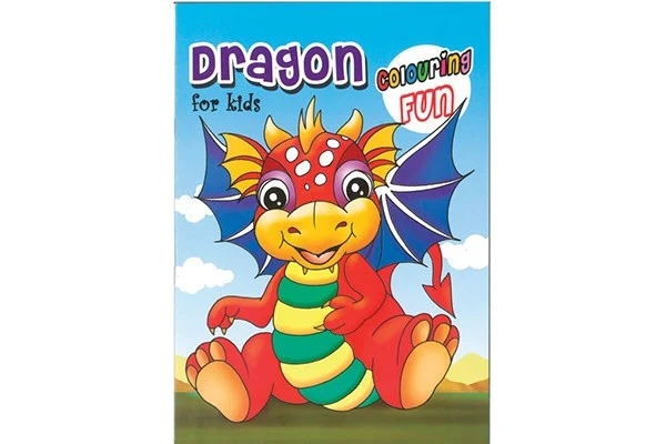 Målarbok A4 Dragon, 16 sidor