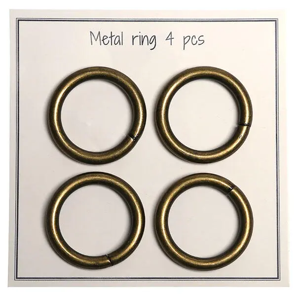 Go Handmade Metall O-ring, 4 st, 30 mm 52 Brons