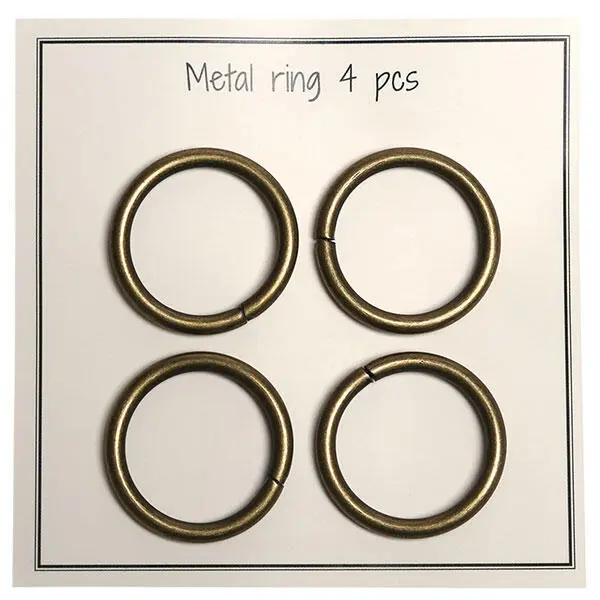 Go Handmade Metall O-ring, 4 st, 28 mm 48 Brons