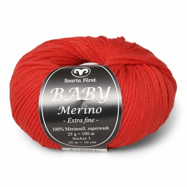 Svarta Fåret Baby Merino 45 Röd