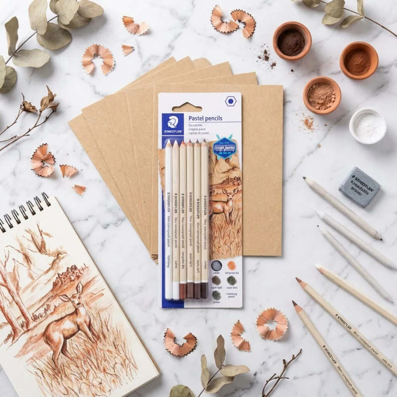 STAEDTLER mars lumograph pastellpennor, 6 st – P-SBK6