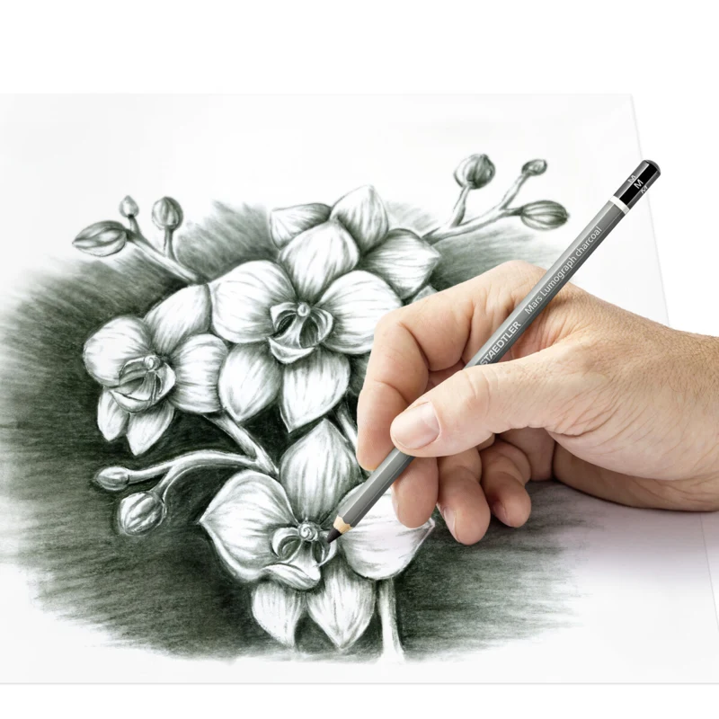 STAEDTLER mars lumograph charcoal & pappersstomp, 3 + 1 st – Användning