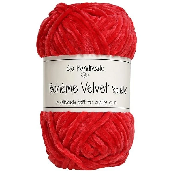 Go Handmade Bohéme Velvet Dobbelt 17639 Warm Red