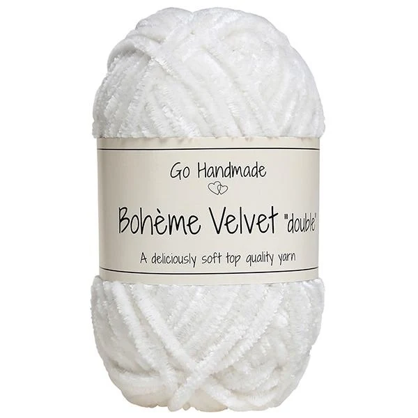 Go Handmade Bohéme Velvet Dobbelt 17674 Snow White
