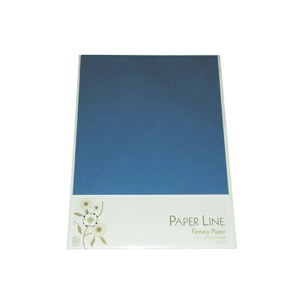 Paper Line Fantasy Kartong A4, 180 g, 10 st Cobolt blå