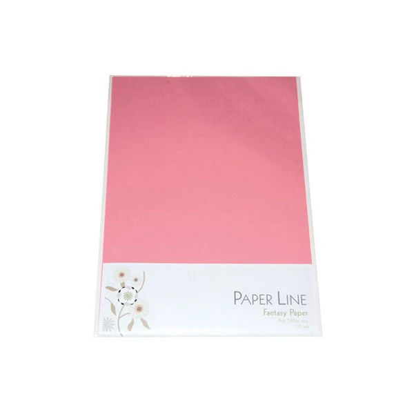 Paper Line Fantasy Kartong A4, 180 g, 10 st Ljus rosa