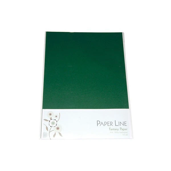 Paper Line Fantasy Kartong A4, 180 g, 10 st Mörk grön