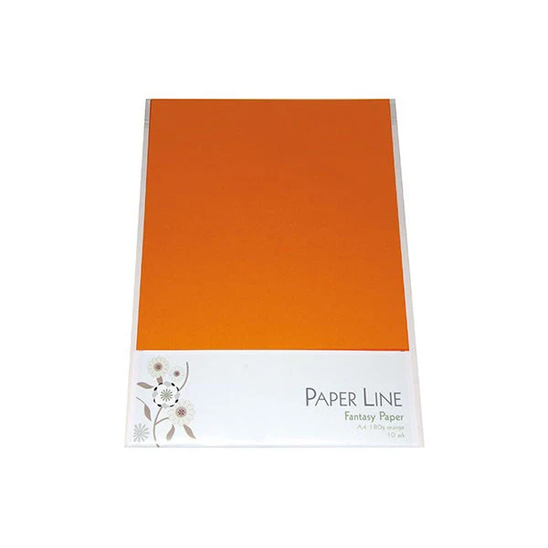 Paper Line Fantasy Kartong A4, 180 g, 10 st Orange