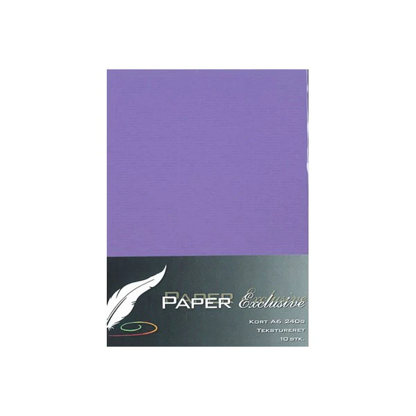 Paper Exclusive Dubbelkort A6, 240 g, 10 st Lila
