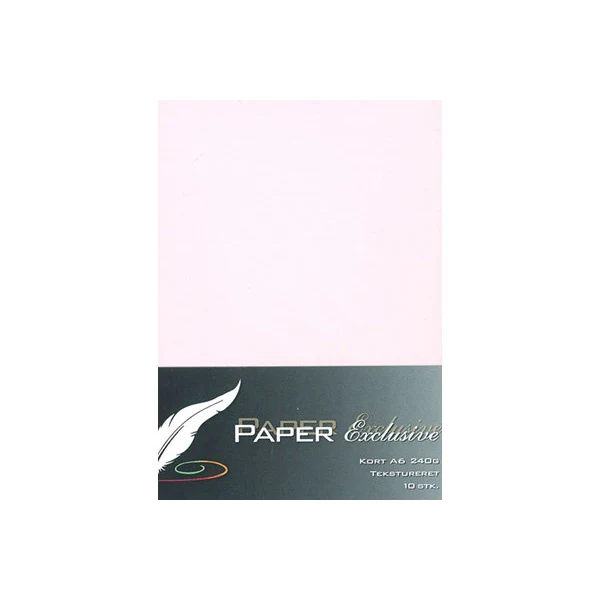 Paper Exclusive Dubbelkort A6, 240 g, 10 st Ljus rosa